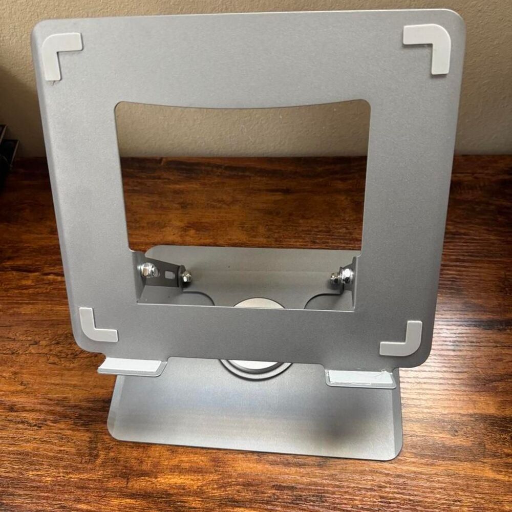 Silver Rotating Labtop Stand - Sturdy Metal